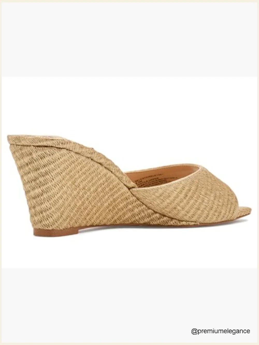 Women's Wedge Sandals - Lightweight, Open Toe, Slip On, Raffia